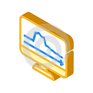 Peak voltage surges isometric icon vector illustration