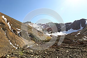 At the peak of Voroshilov in Kazakhstan