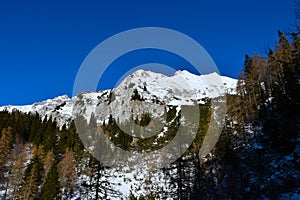 Peak of Vrtaca in Karavanke mountains