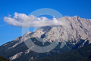 Peak of the Watzmann with cloud