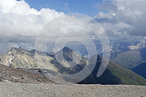 Peaks of the Caucasus mountains