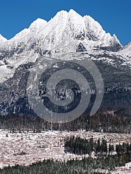 Peaks of High Tatras in winter