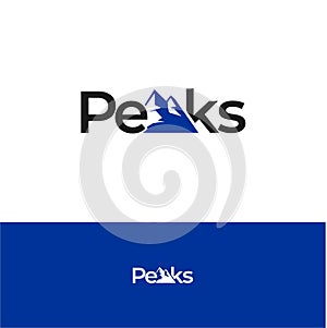 Peaks logo template