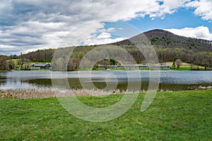 Peaks of Otter Lodge, Abbott Lake and North Mountain photo