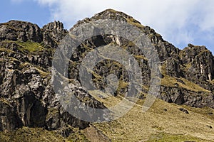 Peaks of rock and moor near Zumbahua photo