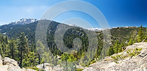 Peaks of Sierra Nevada mountains in the USA