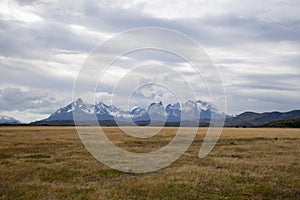 The peaks of the Torres del Paine mountains, Torres del Paine National Park, Chile