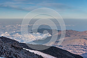 Peaks trailing of from mount teide