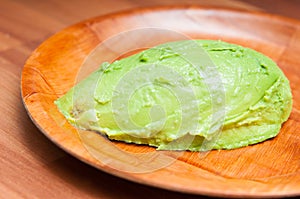 Pealed avocado