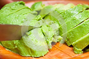 Pealed avocado