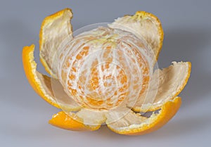 Pealed Clementine Close Up