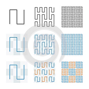 Construction of a Peano curve, a space-filling curve