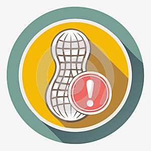 Peanut Allergy Alert Vector Icon