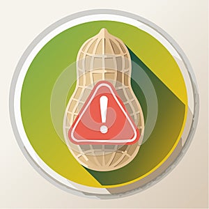 Peanut Allergy Warning Sign Icon