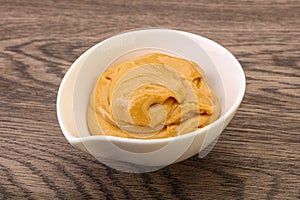 Peanut butter in the bowl