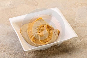 Peanut butter in the bowl