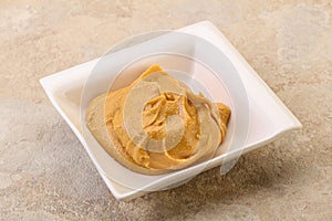 Peanut butter in the bowl