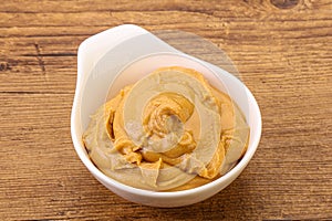 Peanut butter in the bowl