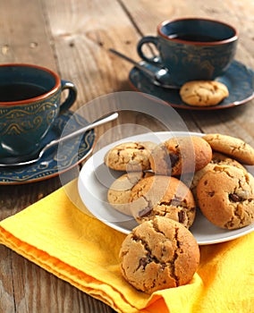 Peanut butter and chocolate chip cookies