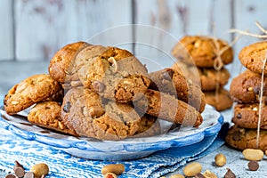 Peanut butter chocolate chip cookies