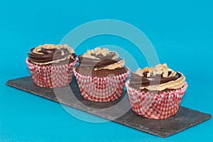 Peanut butter and chocolate cup cakes