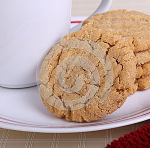 Peanut Butter Cookies Closeup