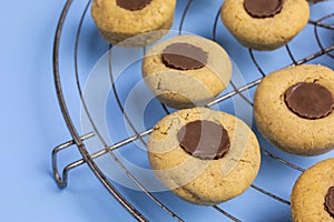Peanut butter cookies with peanut butter cups