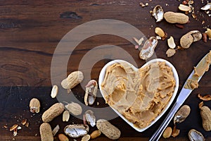 Peanut Butter in Heart Dish