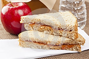 Peanut Butter and Jelly Sack Lunch