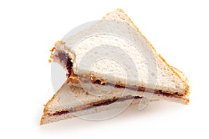 Peanut butter and jelly sandwich