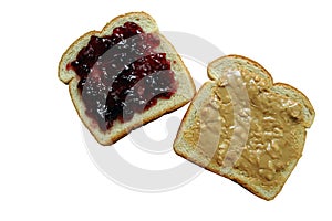 Peanut Butter and Jelly Sandwich - Isolated photo