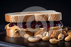 Peanut butter jelly sandwich nuts. Generate Ai