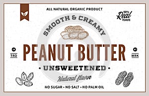 Peanut butter label and packaging design template