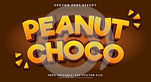 Peanut Choco editable text effect template