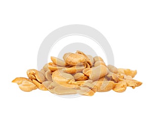 Peanut isolated on white background, Roasted salted peanuts isolated on white background