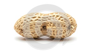 A peanut shell on a white background (ai generated)