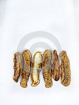 peanut shell in white background, unique background
