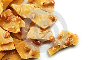 Peanute Brittle on White photo