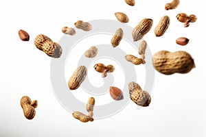 Peanuts isolated on white background