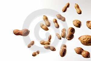 Peanuts isolated on white background