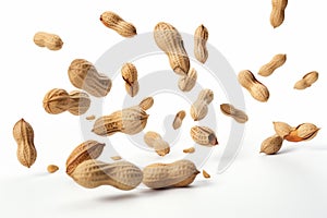 Peanuts isolated on white background