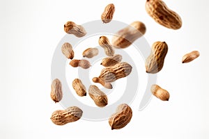 Peanuts isolated on white background