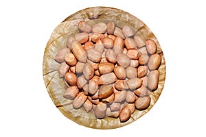 Peanuts on a Sal Tree Leaf Plate