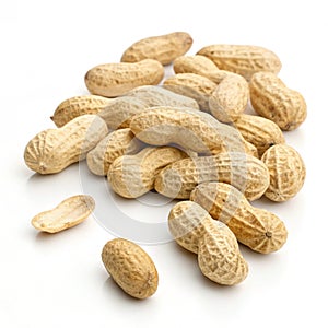 Peanuts set isolated on white background