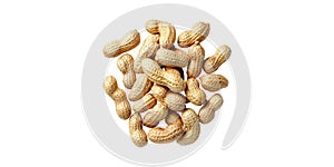 Peanuts In Shell. Nutritious Snack And Protein Source Isolated On Transparent Background