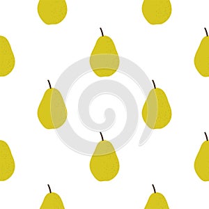 Pear. Colored Seamless Vector Patterns