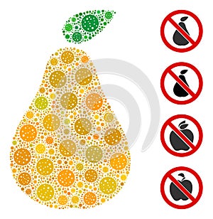 Pear Collage of Covid Virus Items