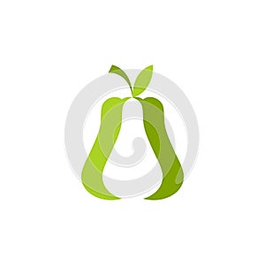 pear fruit logo icon illustration design