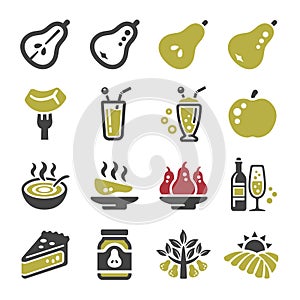 Pear icon set