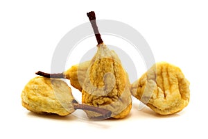 Pear isolate. Pear and dried or withered on a white background. Fruit